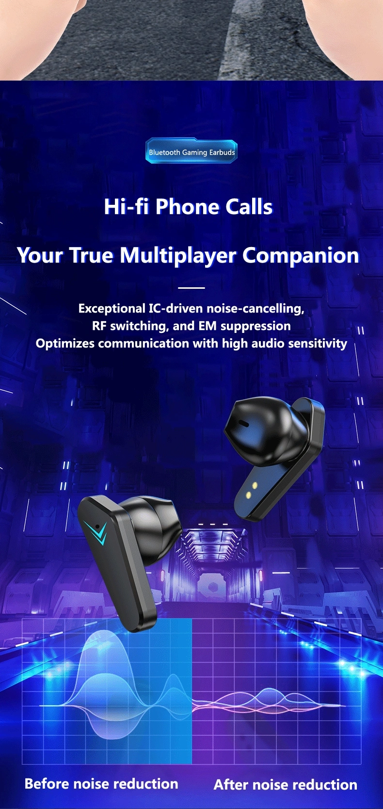 Popular Sale X15 Tws Gaming Earbuds 65ms Low Latency Tws Bluetooth Earphone with Mic Game Fone Bluetooth Headphones Wireless Headset