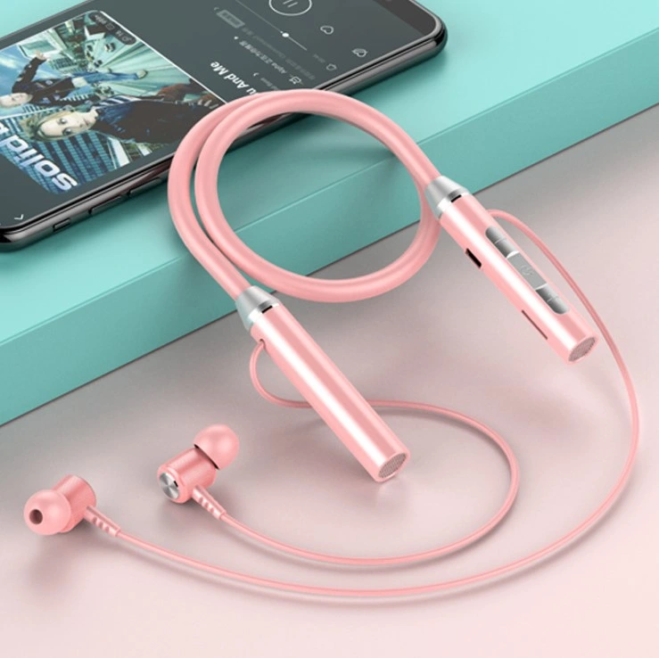 2021 Neck Band Wireless Headphone Stand Noise Cancelling Bluetooth Headsets Headphone Neckband Earphone