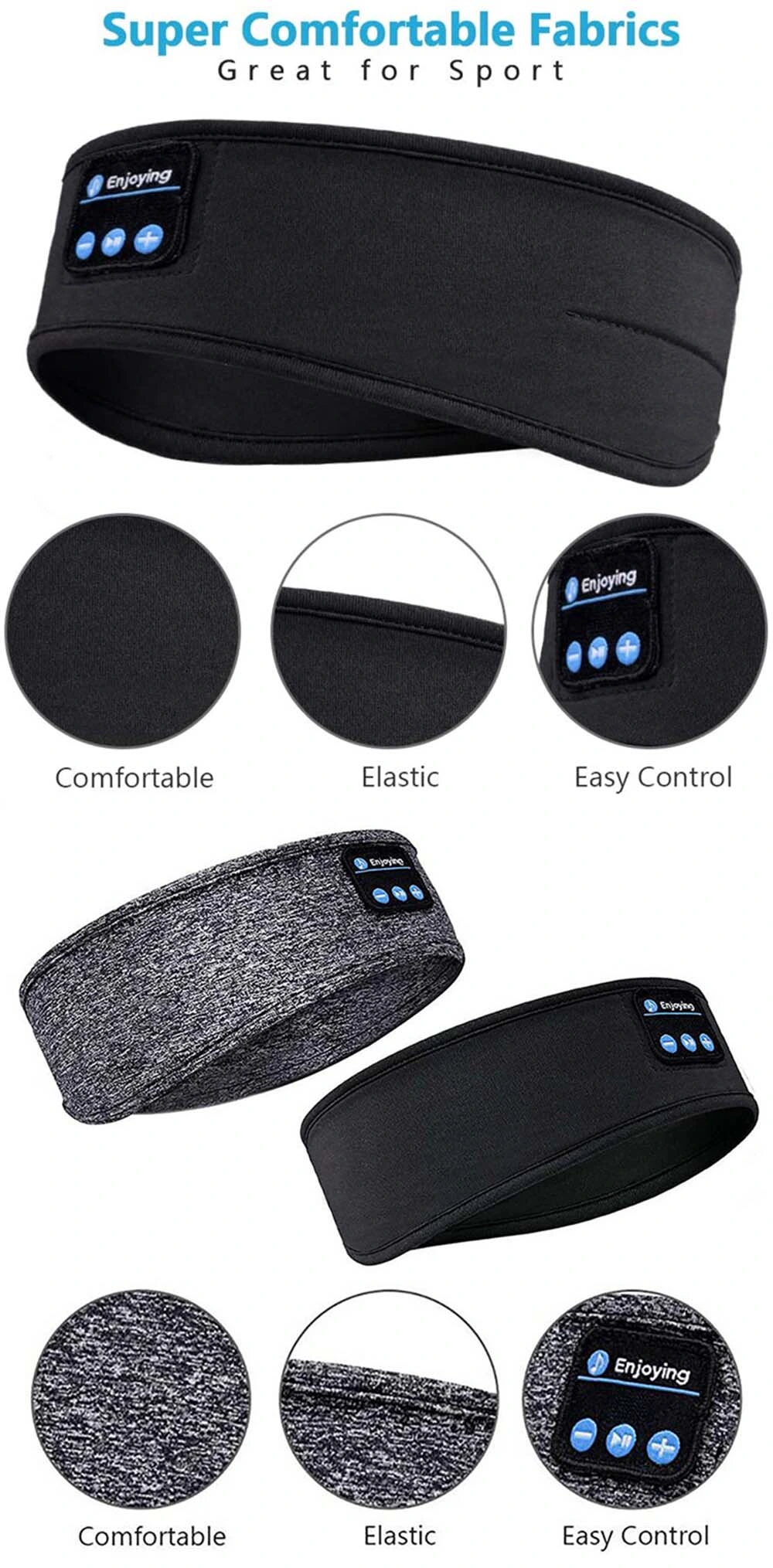 Yn-1 3 in 1 Bluetooth Sports Headband Eye Mask Sleep Headphones