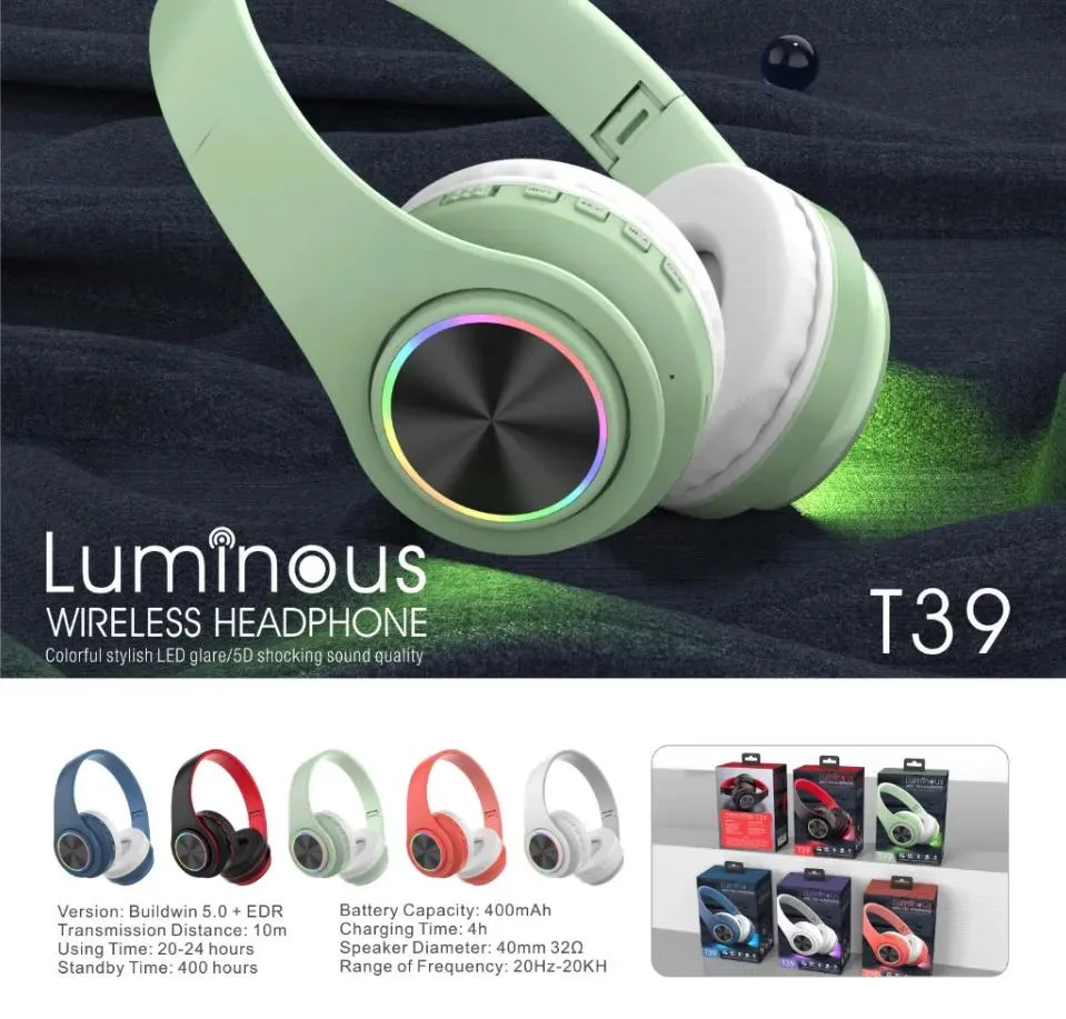 Factory Wholesale Hand Free Bluetooth Headset Wireless Headband Bluetooth Earphones Wireless Headphones