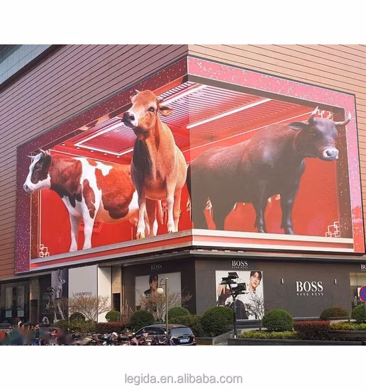 Очки Бесплатные уличные 3D светодиодные дисплеи Водонепроницаемые большие настенные шкафы 960x960 P3 P4 P5 P6 P8 Гигантский светодиодный экран для цифровой рекламы